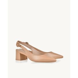 Slingback Salto Médio Venice Pele