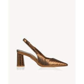 Slingback Salto Médio Piton Old Gold