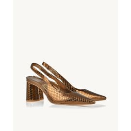 Slingback Salto Médio Piton Old Gold