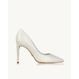 Scarpin Salto Alto Piton Off White