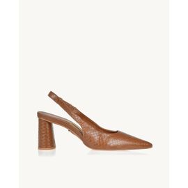 Slingback Salto Médio Piton Camel