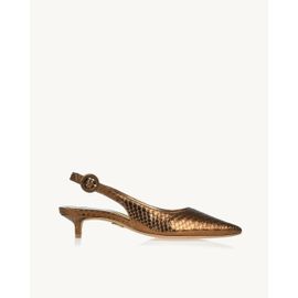 Slingback Salto Médio Piton Old Gold