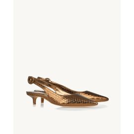 Slingback Salto Médio Piton Old Gold