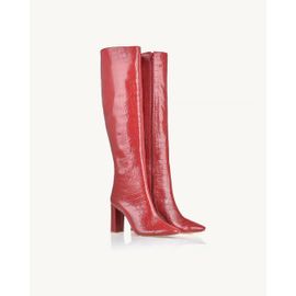 Bota Salto Alto Croco Scarlet