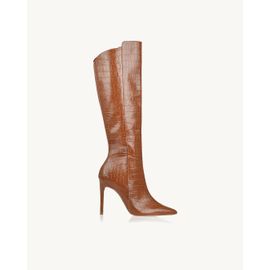 Bota Salto Alto Croco Camel