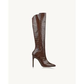Bota Salto Alto Aligator Coffee
