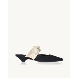 Slingback Salto Baixo Mestiço Preta
