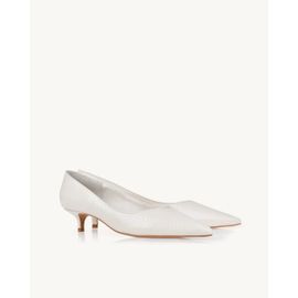 Scarpin Salto Médio Piton Off White