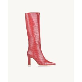 Bota Salto Médio Croco Scarlet