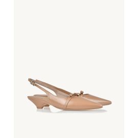 Slingback Salto Baixo Venice Pele