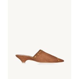 Slingback Salto Baixo Mestiço Camel