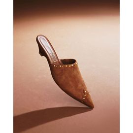 Slingback Salto Baixo Mestiço Camel