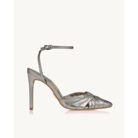 Slingback Salto Alto Shine Old Silver
