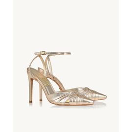 Slingback Salto Alto Shine Light Gold