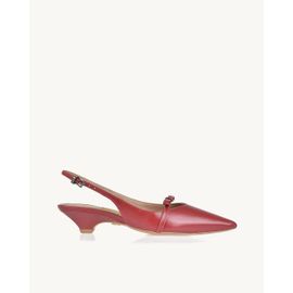 Slingback Salto Baixo Venice Scarlet