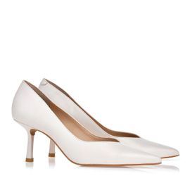 Scarpin Salto Médio New Couro White
