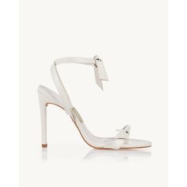 Sandália Salto Alto Piton Off White