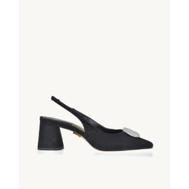Slingback Salto Médio Mestiço Preta