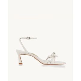 Sandália Salto Médio Piton Off White