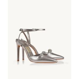 Slingback Salto Alto Shine Old Silver