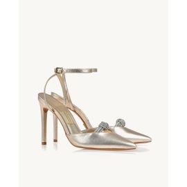 Slingback Salto Alto Shine Light Gold