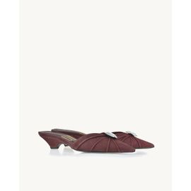 Slingback Salto Baixo Mestiço Plum