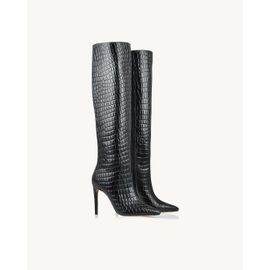 Bota Salto Alto Croco Preta