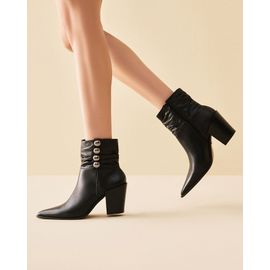 Bota Salto Médio Davos Preta