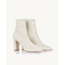Bota Salto Alto Napa Stretch Off White