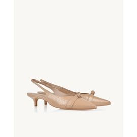 Slingback Salto Médio Piton Pele