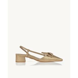 Slingback Salto Médio Stoned Gold
