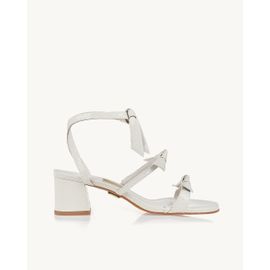 Sandália Salto Médio Piton Off White