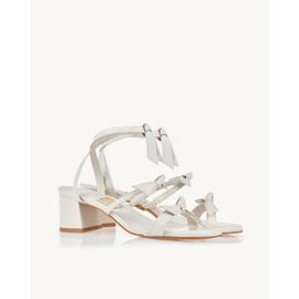 Sandália Salto Médio Piton Off White