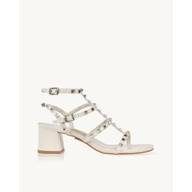 Sandália Salto Médio Milano Off White