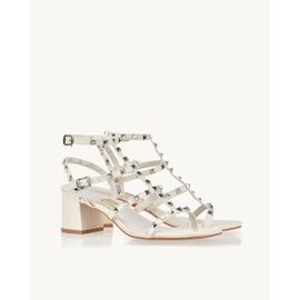 Sandália Salto Médio Milano Off White