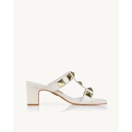 Sandália Salto Médio Milano Off White