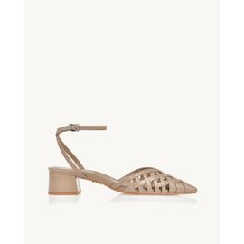 Slingback Salto Médio Milano Taupe