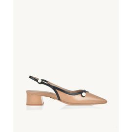 Slingback Salto Médio Venice Pele