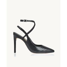Slingback Salto Alto Piton Preta
