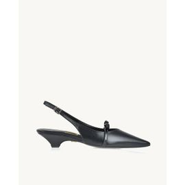 Slingback Salto Baixo Venice Preta