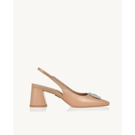 Slingback Salto Médio Venice Pele