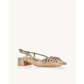 Slingback Salto Médio Venice Taupe