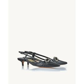 Slingback Salto Médio Venice Preta