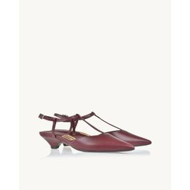 Slingback Salto Baixo Venice Merlot