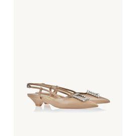 Slingback Salto Baixo Venice Taupe