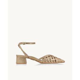 Slingback Salto Médio Stoned Gold