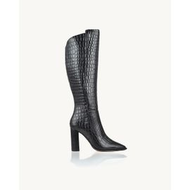 Bota Salto Alto Croco Preta