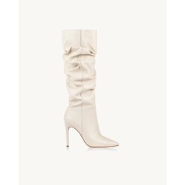 Bota Salto Alto Atanado White