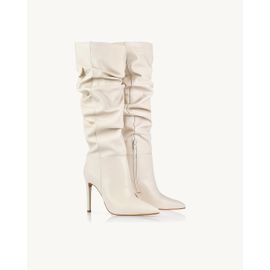 Bota Salto Alto Atanado White