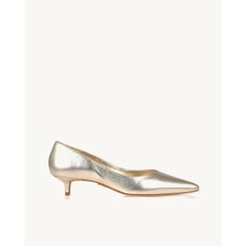 Scarpin Salto Médio Shine Light Gold